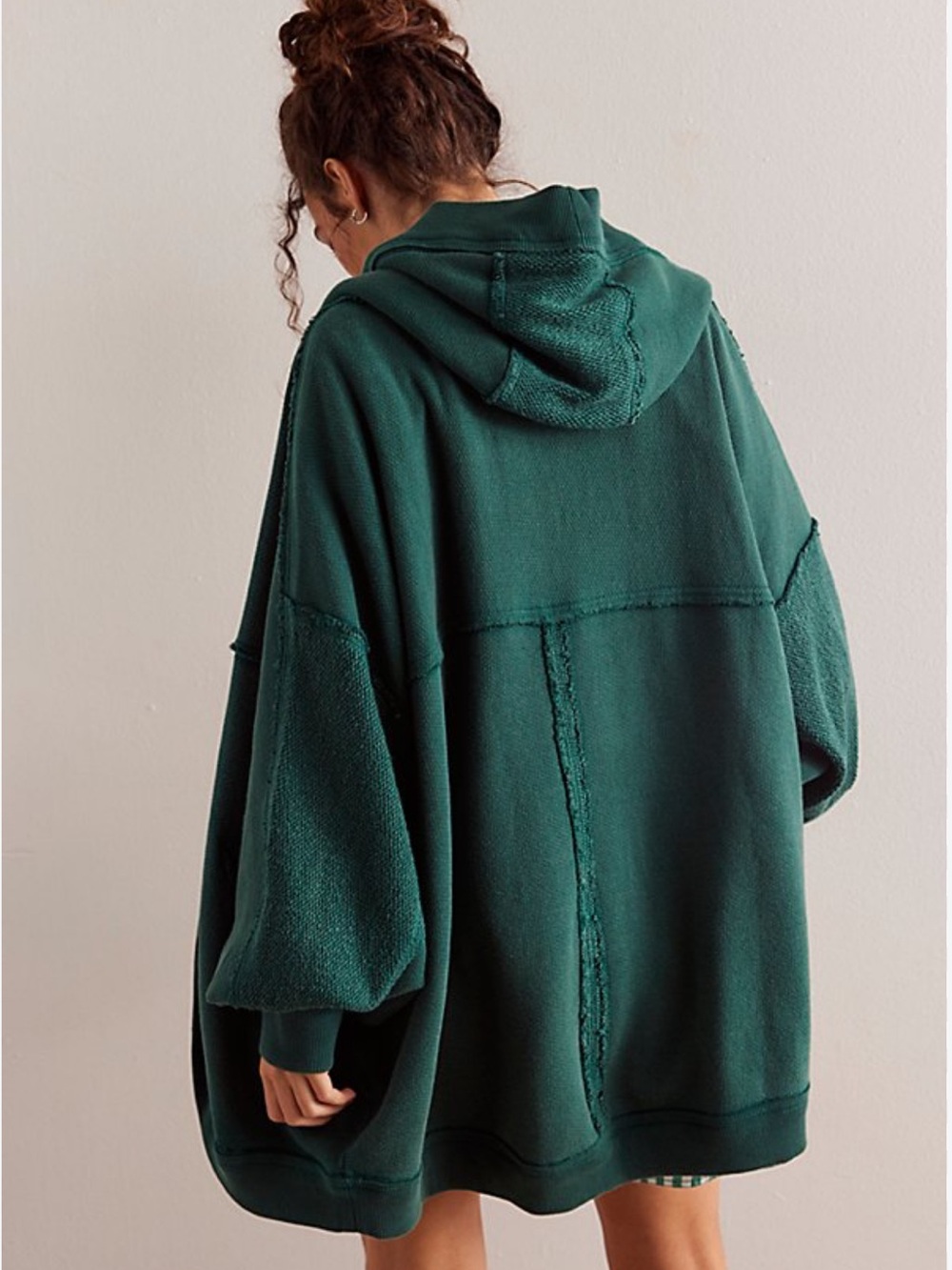 Free People We The Free Forever Yours Cardigan Hoodie Jacket Green Oversized